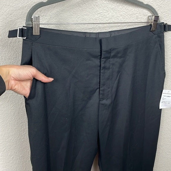 NWT Alton Lane Mercantile Black Dress Tuxedo Pants Wedding Formal Sz 34 - Picture 2 of 13